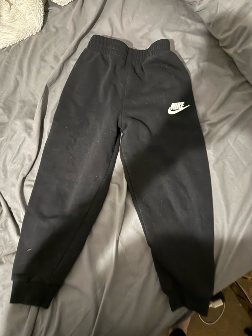 Nike Kids Blue & Black Fleece Joggers Set with White Logos - Picture 3 of 3